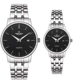 Đồng hồ cặp đôi SRWATCH SR1075.1101TE đen