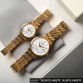 Đồng hồ cặp đôi SRWATCH SR1072.1402TE trắng cao cấp