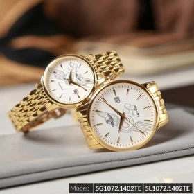 Đồng hồ cặp đôi SRWATCH SR1072.1402TE trắng chính hãng