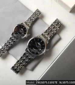 Đồng hồ cặp đôi SRWATCH SR1075.1101TE đen cao cấp