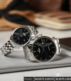 Đồng hồ cặp đôi SRWATCH SR1075.1101TE đen chính hãng