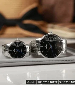 Đồng hồ cặp đôi SRWATCH SR1075.1101TE đen giá tốt