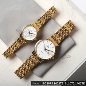 Đồng hồ cặp đôi SRWATCH SR1075.1402TE trắng cao cấp
