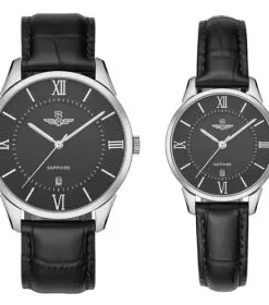Đồng hồ cặp đôi SRWATCH SR80050.4101CF đen