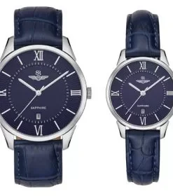 Đồng hồ cặp đôi SRWATCH SR80050.4103CF xanh
